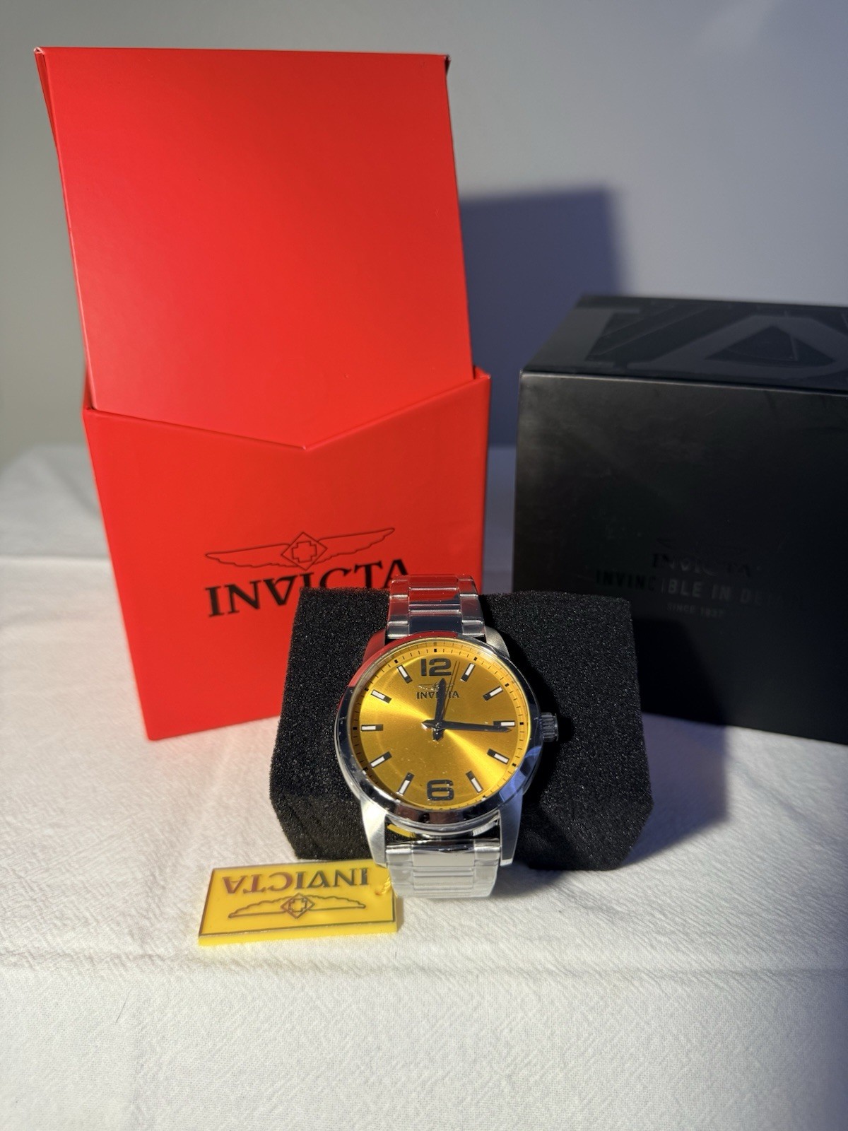 Invicta Men’s Celestial Yellow Dial Watch 50M Water Resistant NEW w/ Box