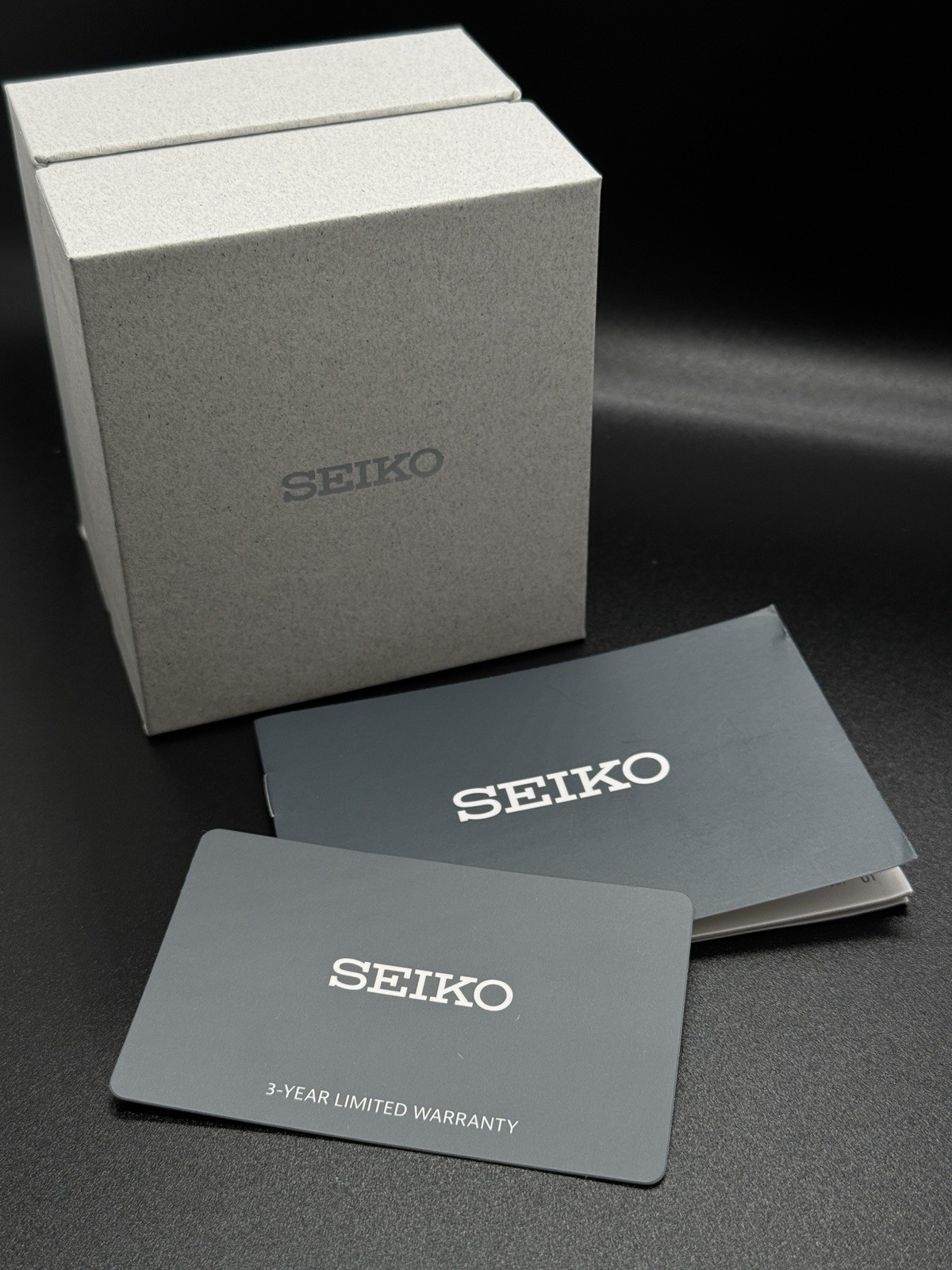 Seiko 5 Sports GMT Automatic Black Dial Brown Leather Strap 42mm Box Papers