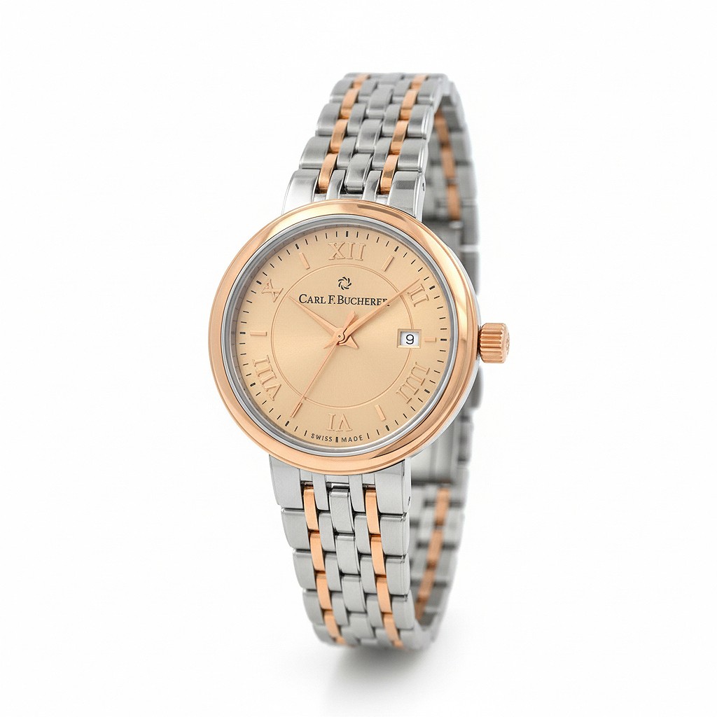 Carl F. Bucherer Adamavi 00.10320.07.45.21 Date 18k Gold Steel 31MM Ladies’