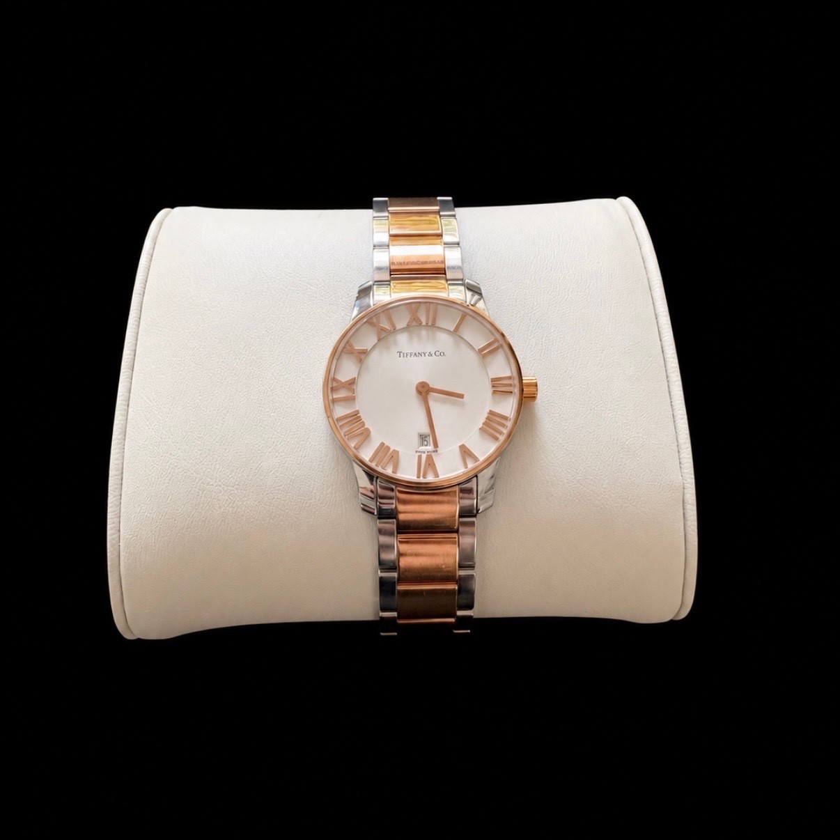Tiffany & Co. Atlas Dome 18 kt Rose Gold and Stainless Ladies Watch