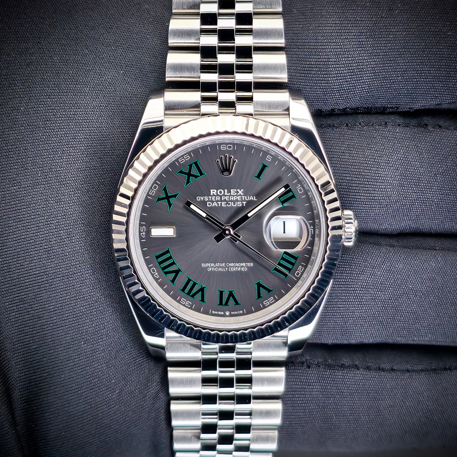 ROLEX DATEJUST “WIMBLEDON” | REF. 126334 | 41MM | GREY DIAL | 2023 | FULL SET