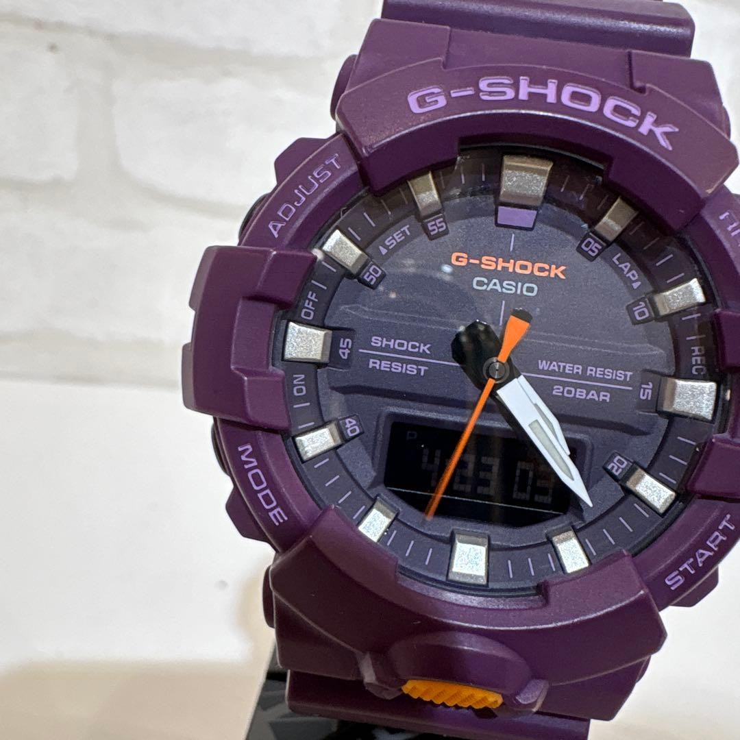 Casio G-SHOCK GA-800SC Purple Watch with New Battery Installed
