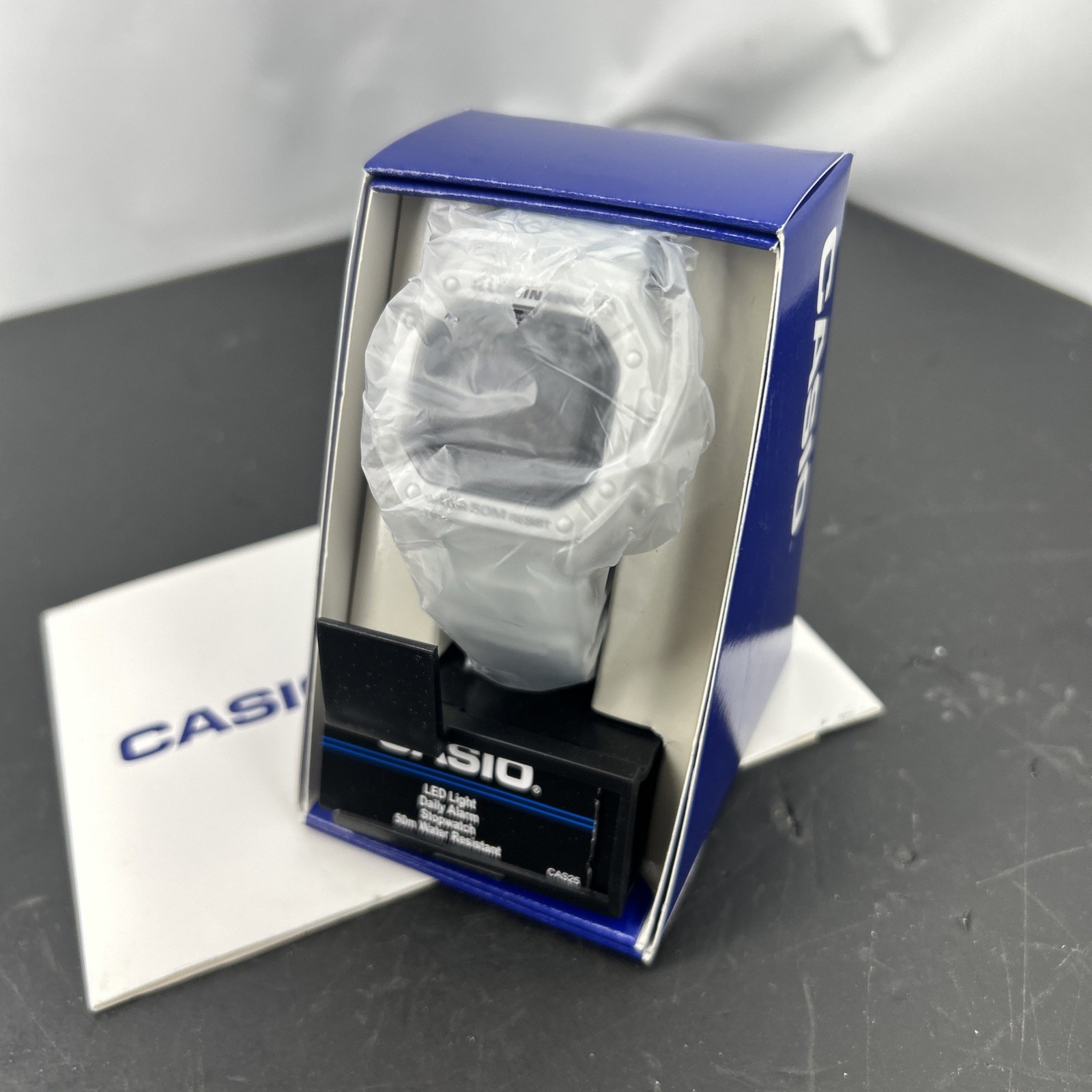Casio W218H-8BV, Chronograph Watch, Off-White Resin Band, Alarm, Illuminator