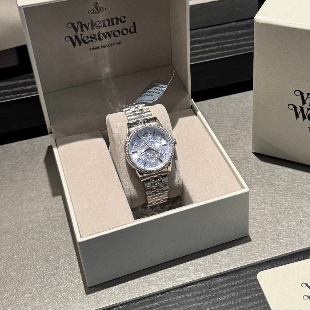 Vivienne Embossed White & Silver Bracelet Watch Women’s Quartz Watch