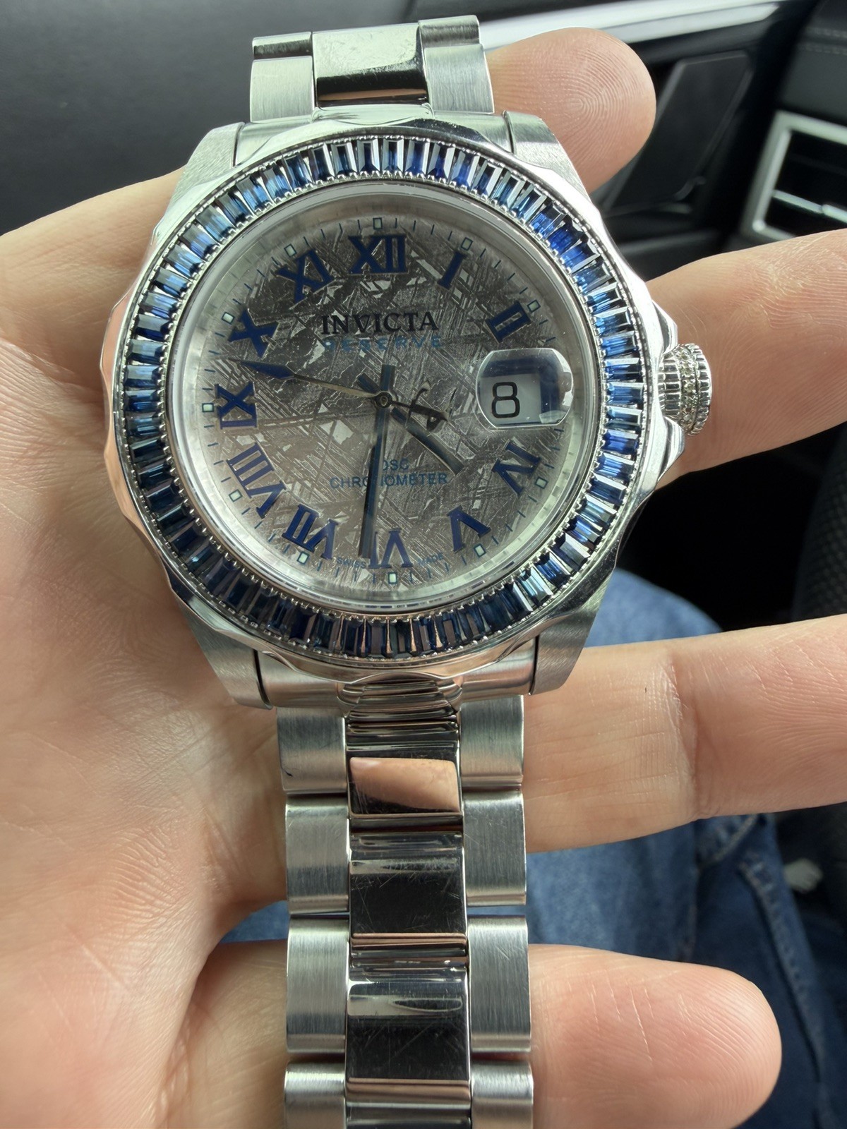 SUPER RARE Invicta COSC Meteorite Dial Sapphire Bezel 5ctw Swiss Made Auto #5172