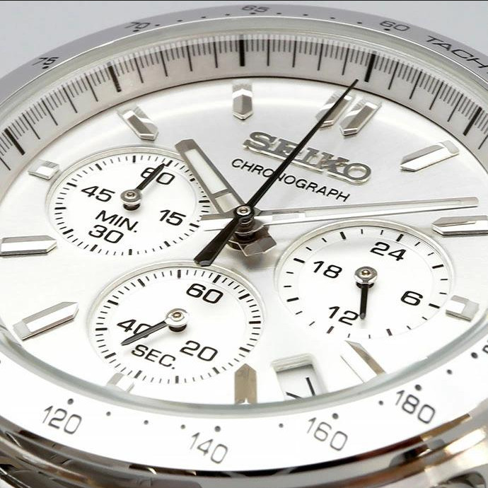 Seiko Spirit Chronograph Silver Dial Stainless Steel Men’s Watch SBTR009