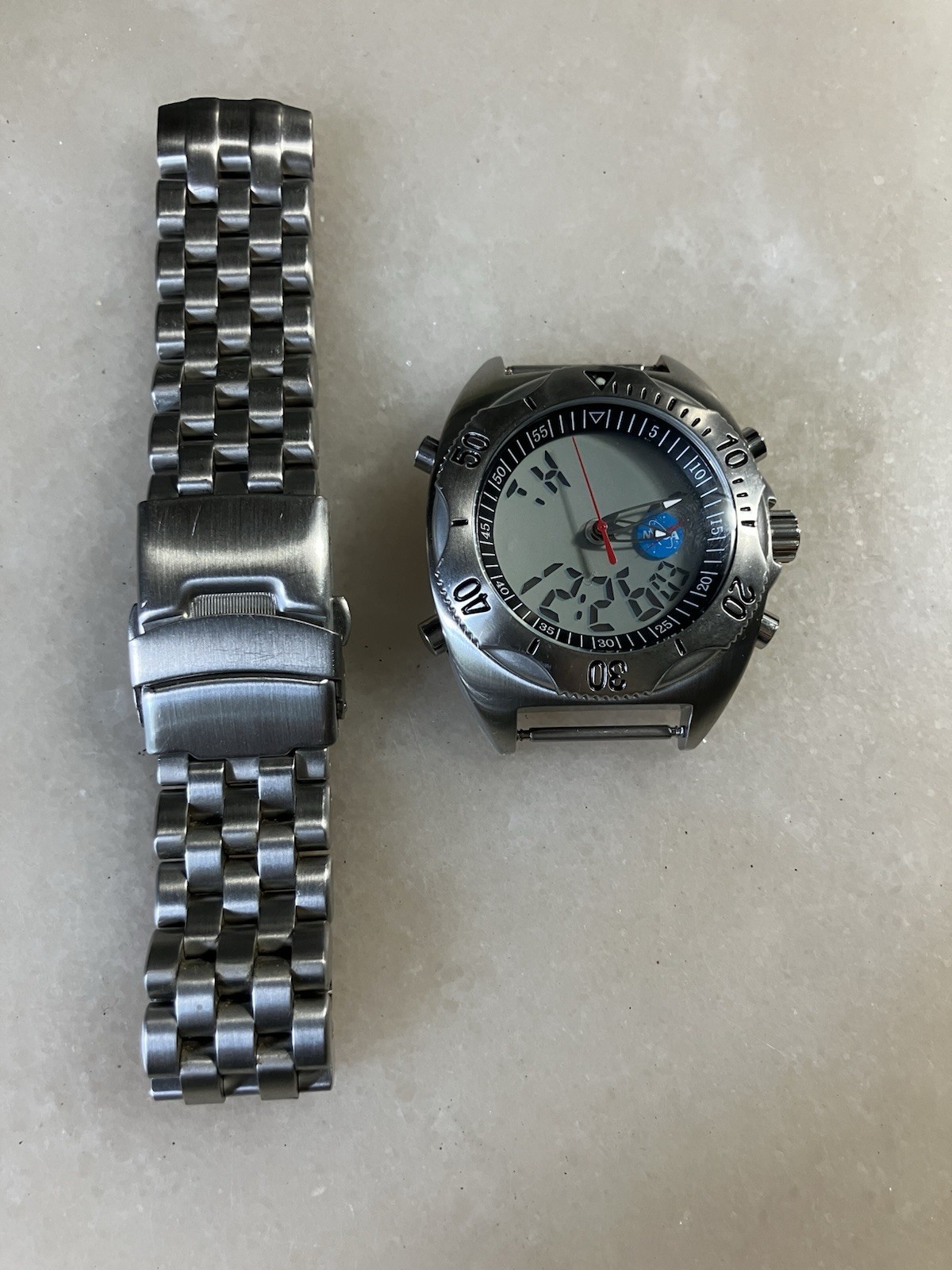 MTM NASA Analog Digital Watch Limited Edition Stainless @2002 Rare