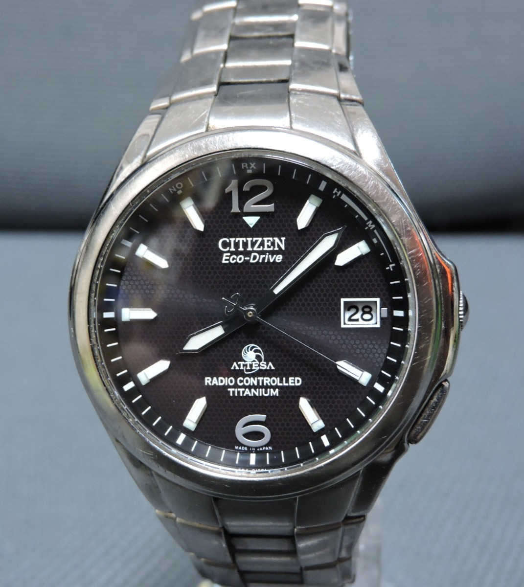 Citizen ATESSA Eco-Drive Radio-Controlled Solar Watch H410-T003788 TITANIUM