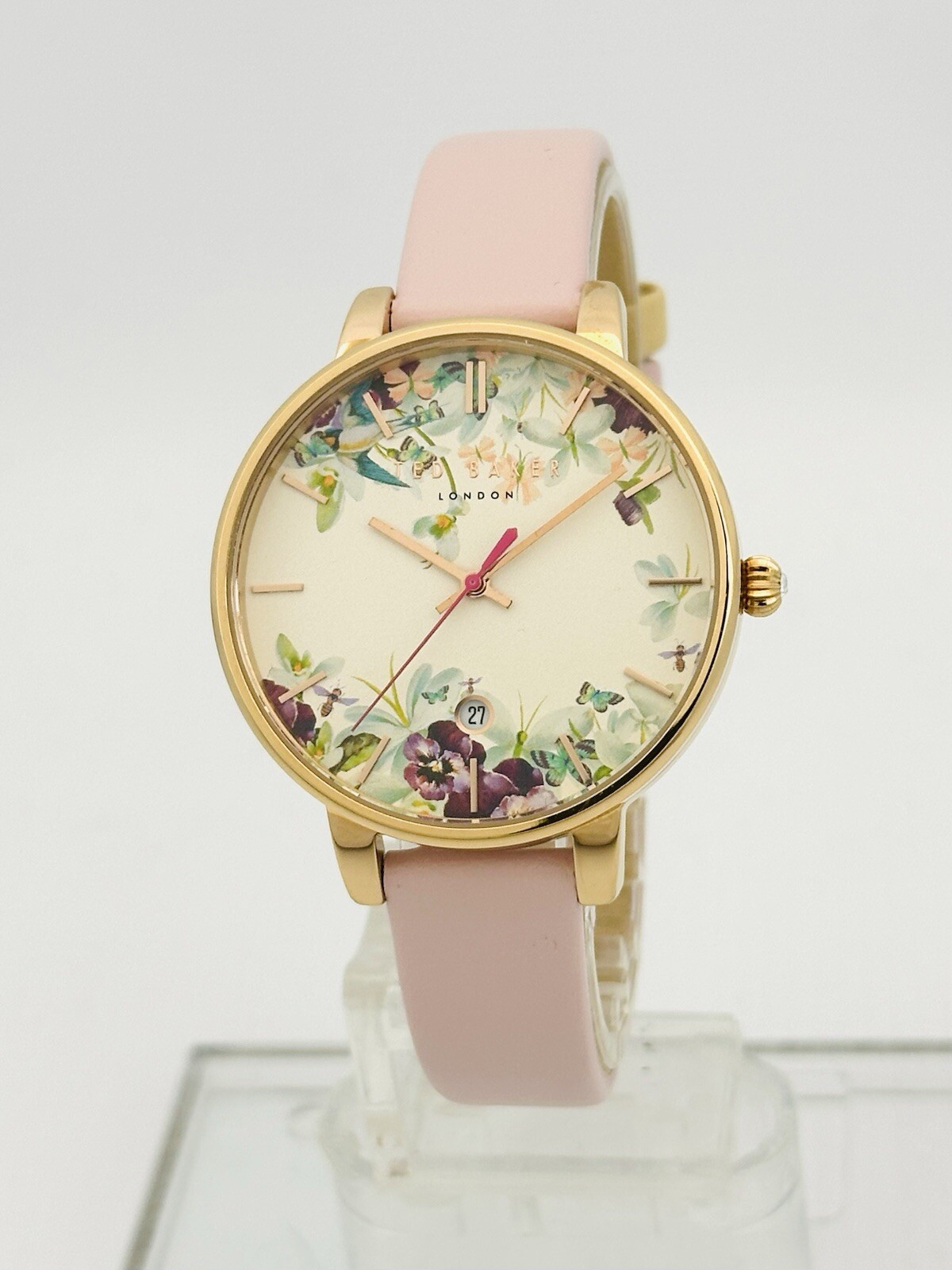 Ted Baker Kate 10031550 Ladies Classic Multicolour Dial Pink Leather Strap Watch