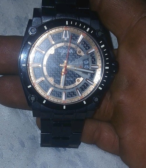 Bulova Precisionist Diver 300m 47mm Quartz Date Black Stainless Steel Watch