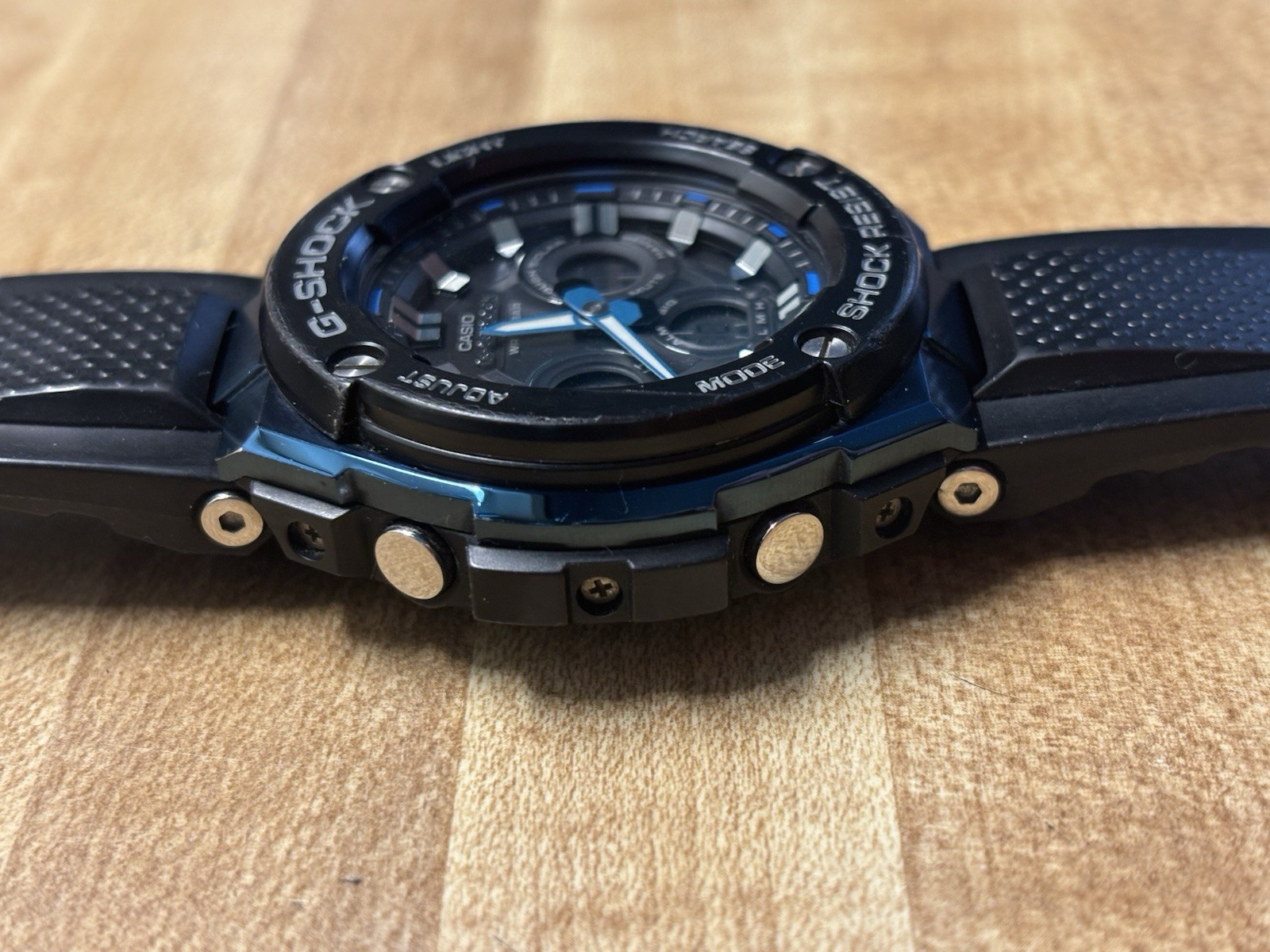 Casio G-SHOCK GST-S300G Tough Solar Analog-Digital 200m Black/Blue Resin Watch