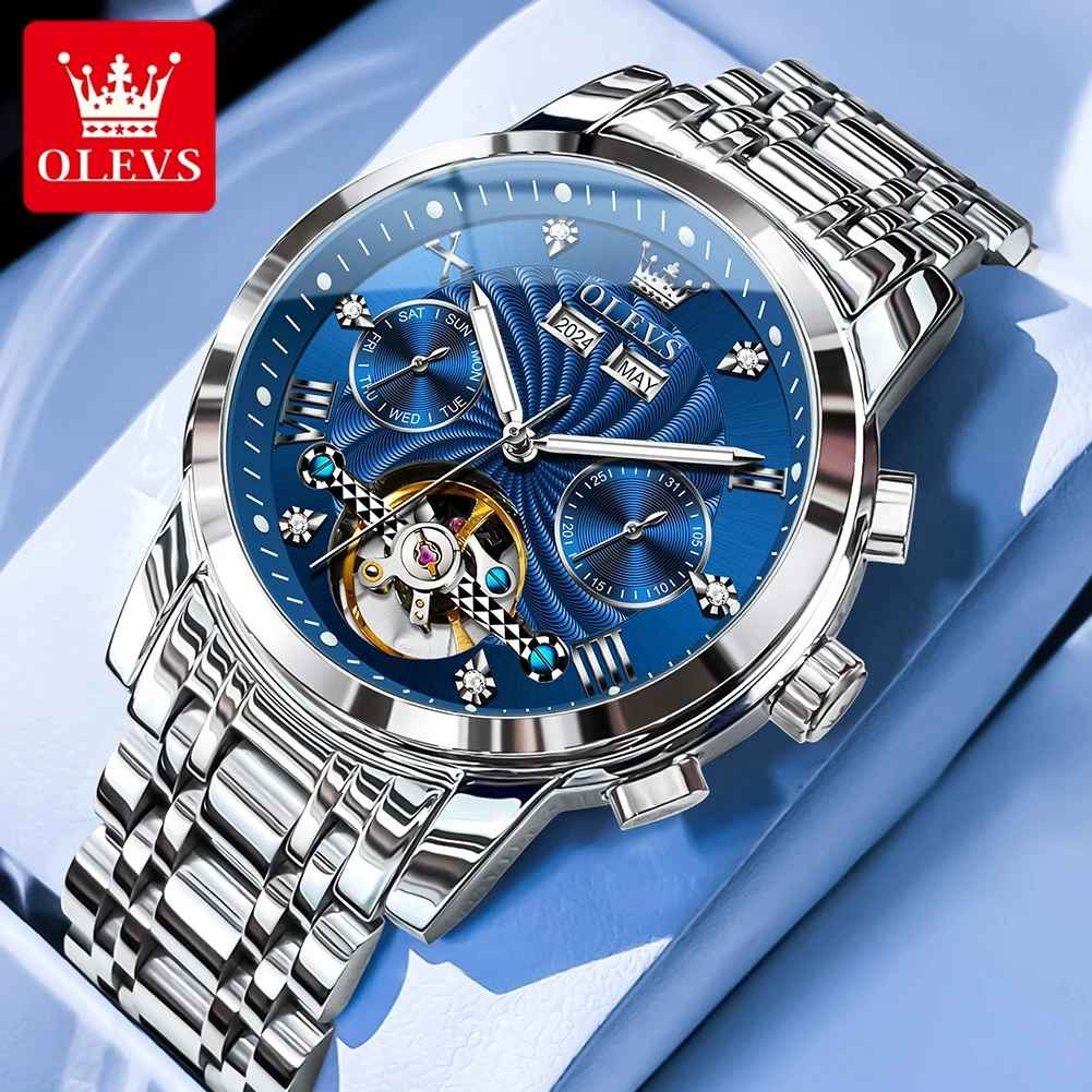 Automatic Mechanical Waterproof Watch Luxury Dial Men Men’s Strap