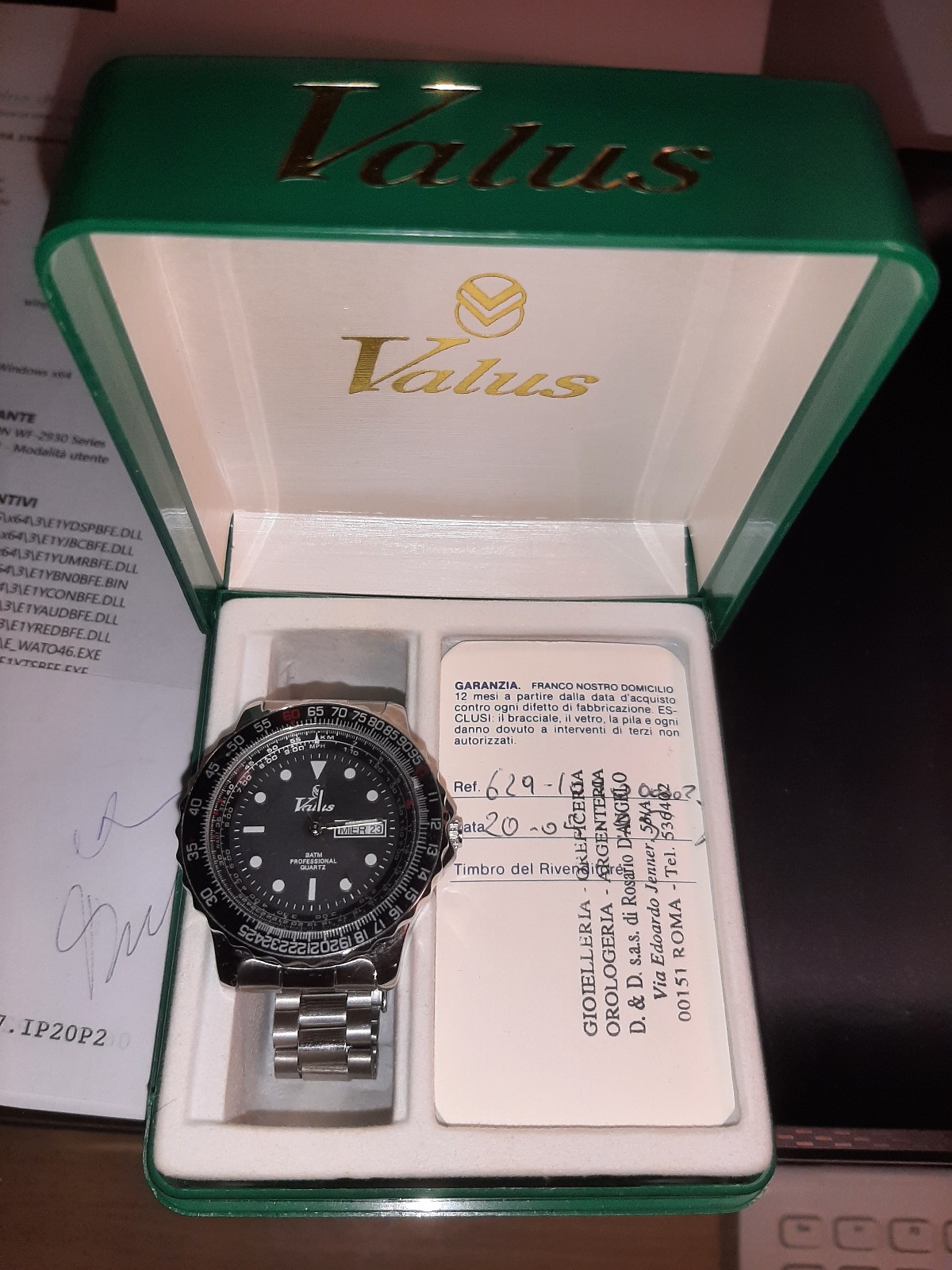 Valus Veglia Chronograph Watch Vintage 1990s/1999s New – Working.
