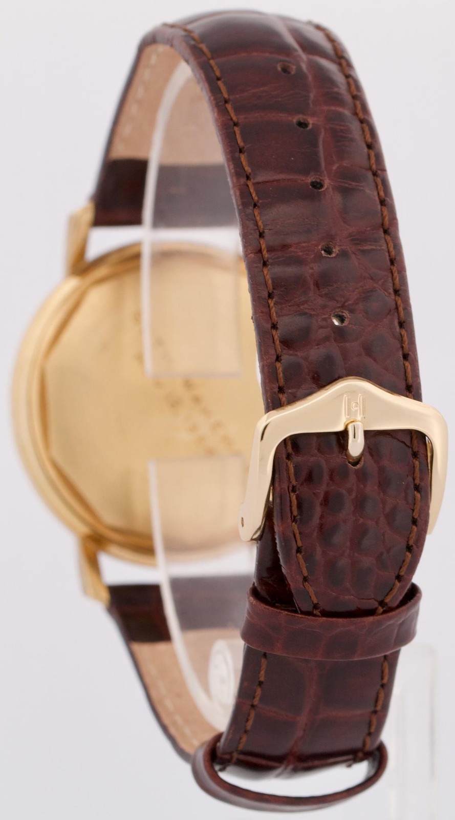 VINTAGE Patek Philippe Calatrava 36mm SILVER Automatic 18K Gold Leather 3445
