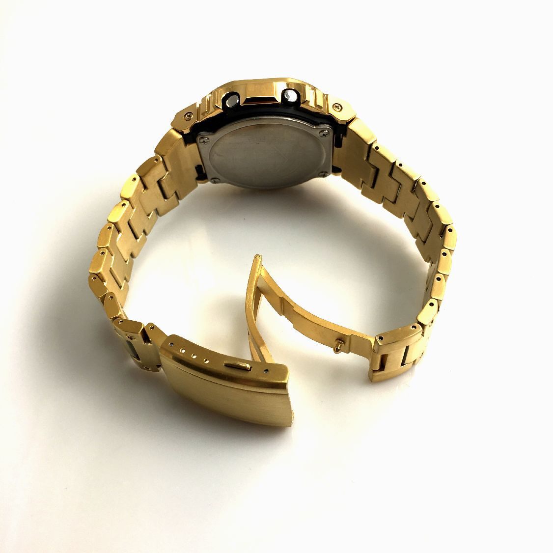 Casio Metal G-Shock DW5600 Mod Gold PVD Steel Bezel Bracelet 5600 Full Custom
