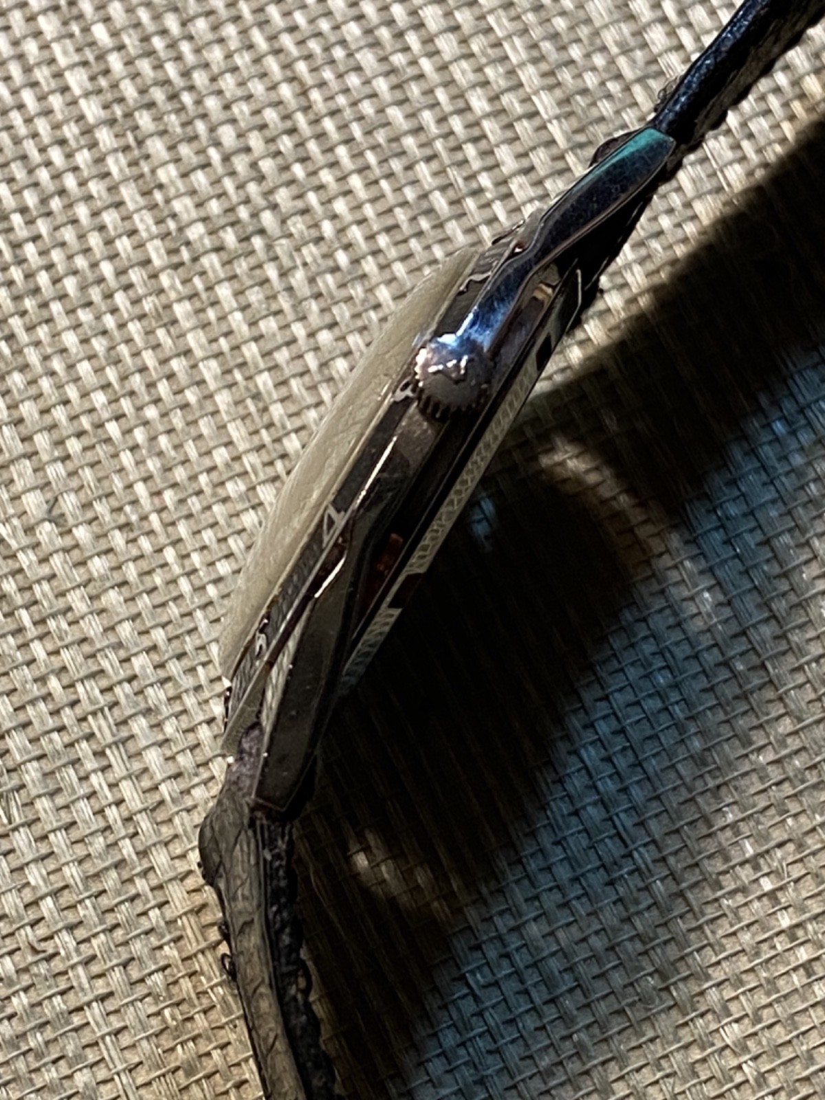 RARE ALL S. S. Wittnauer w/Enamel Bezel, 24Hr Guilloche Dial Watch; Runs well!