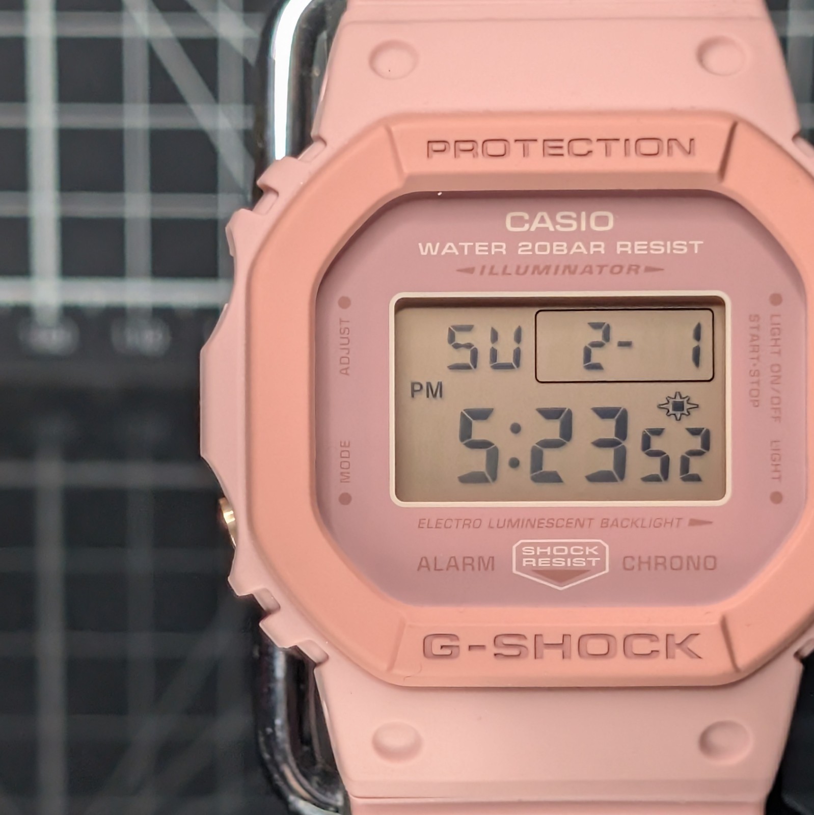 Casio G-Shock Togenkyo DW-5600 Peach Blossom Pink Shangri-La Square DW-5610SL-4
