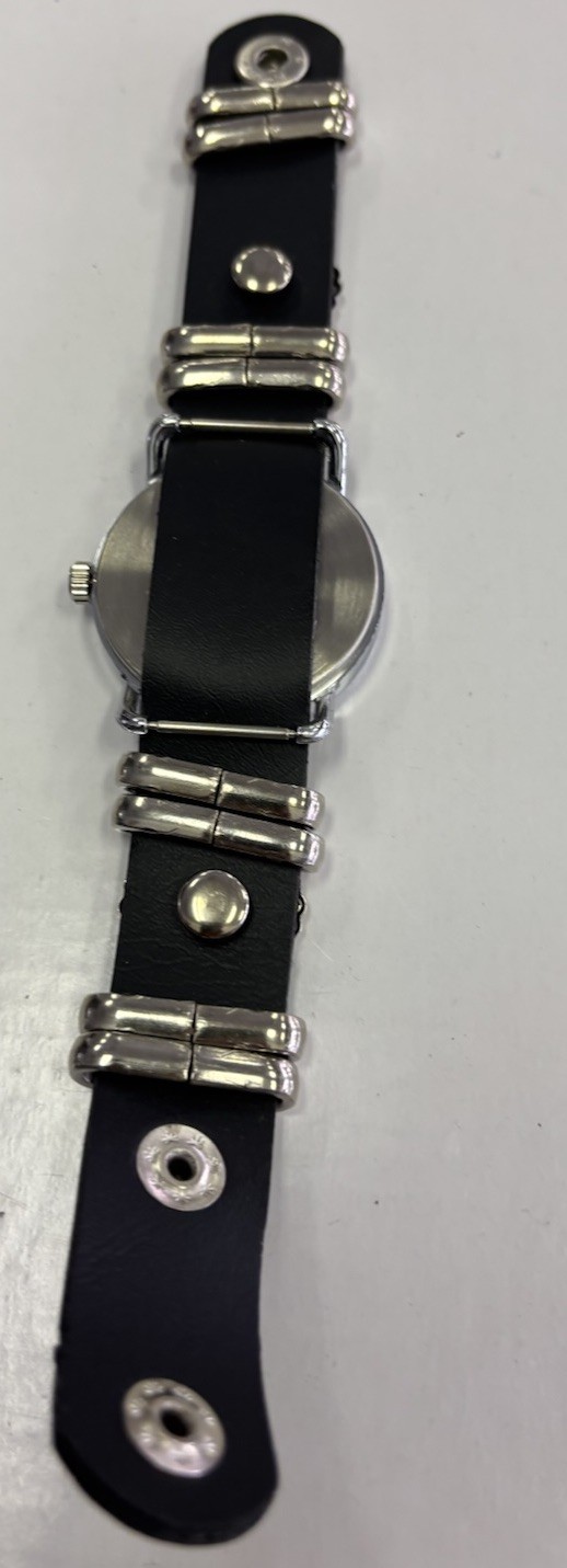 Le Baron Peyote Santa Fe Watch Sterling Silver Brad Charm Snap Bracelet T1