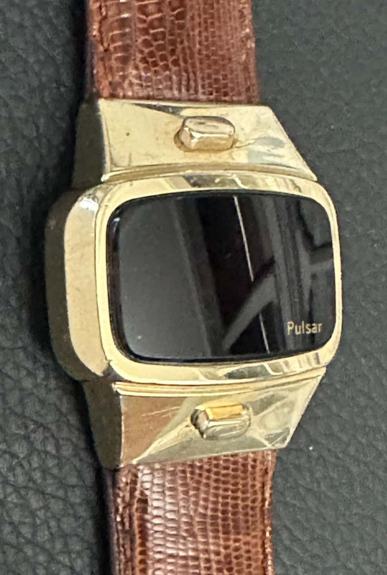 Vintage 1970s PULSAR TIME COMPUTER Watch – LED – 14k gold-filled