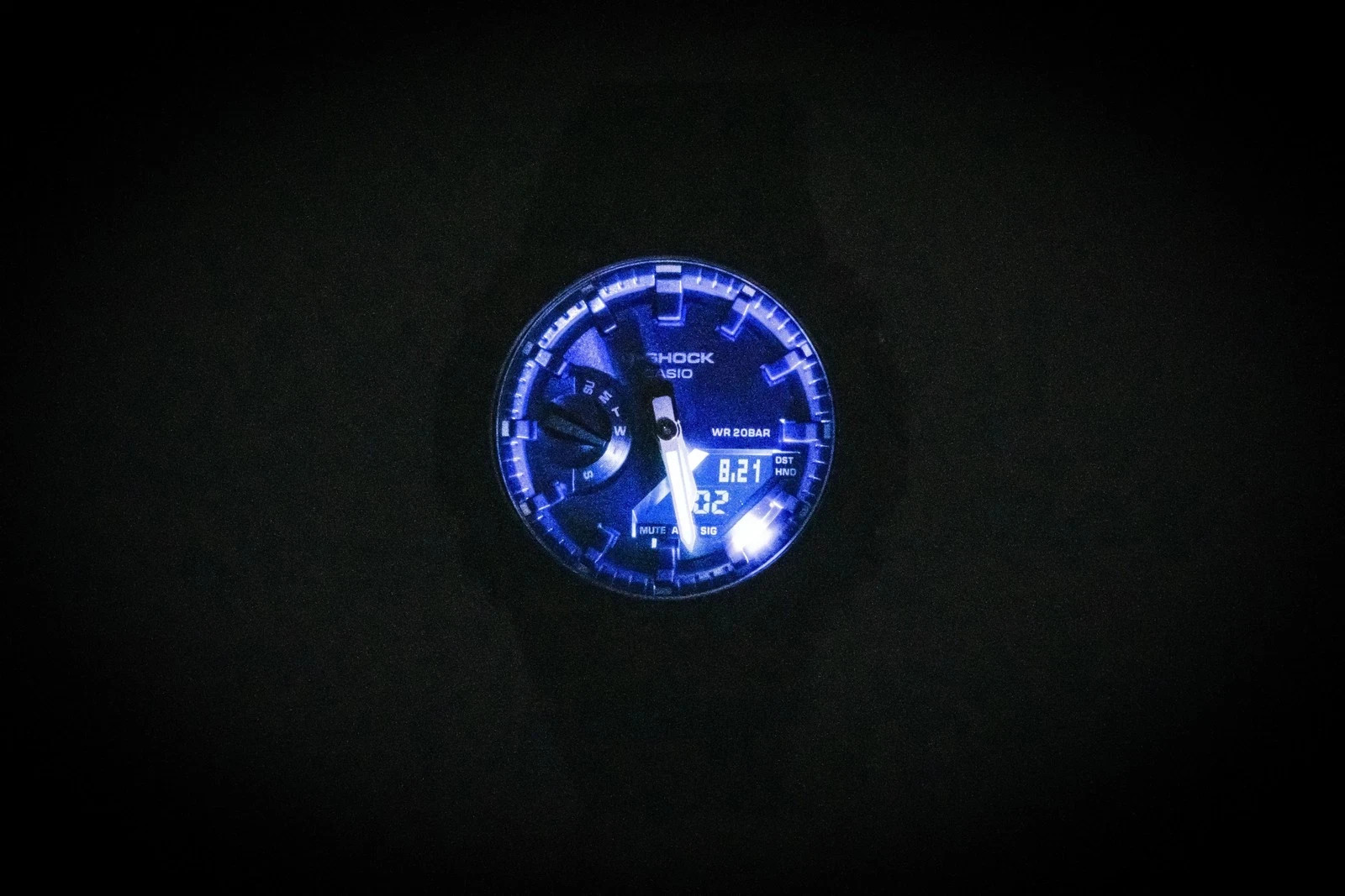Casio G-Shock GA2100FLS-8A2 Flame Inside Gray Blue Analog Digital Men’s Watch