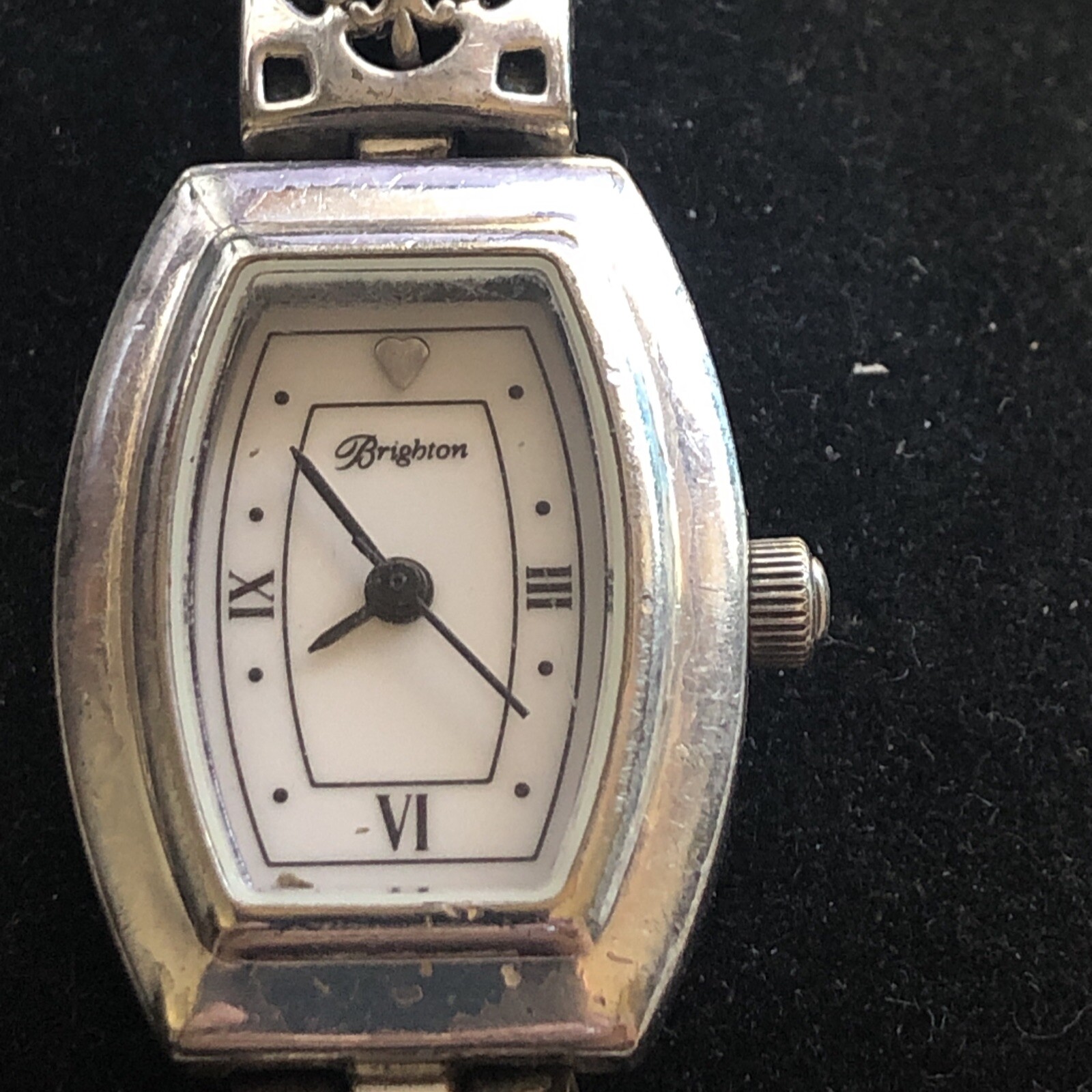 Brighton Watch Silver Tribeca Toggle Clasp Adjustable Band, New Battery Ladies