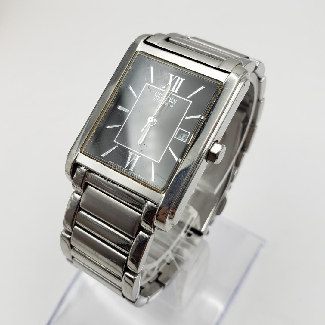 [Working] CITIZEN Eco-Drive E011-S045193 Square 【USED】