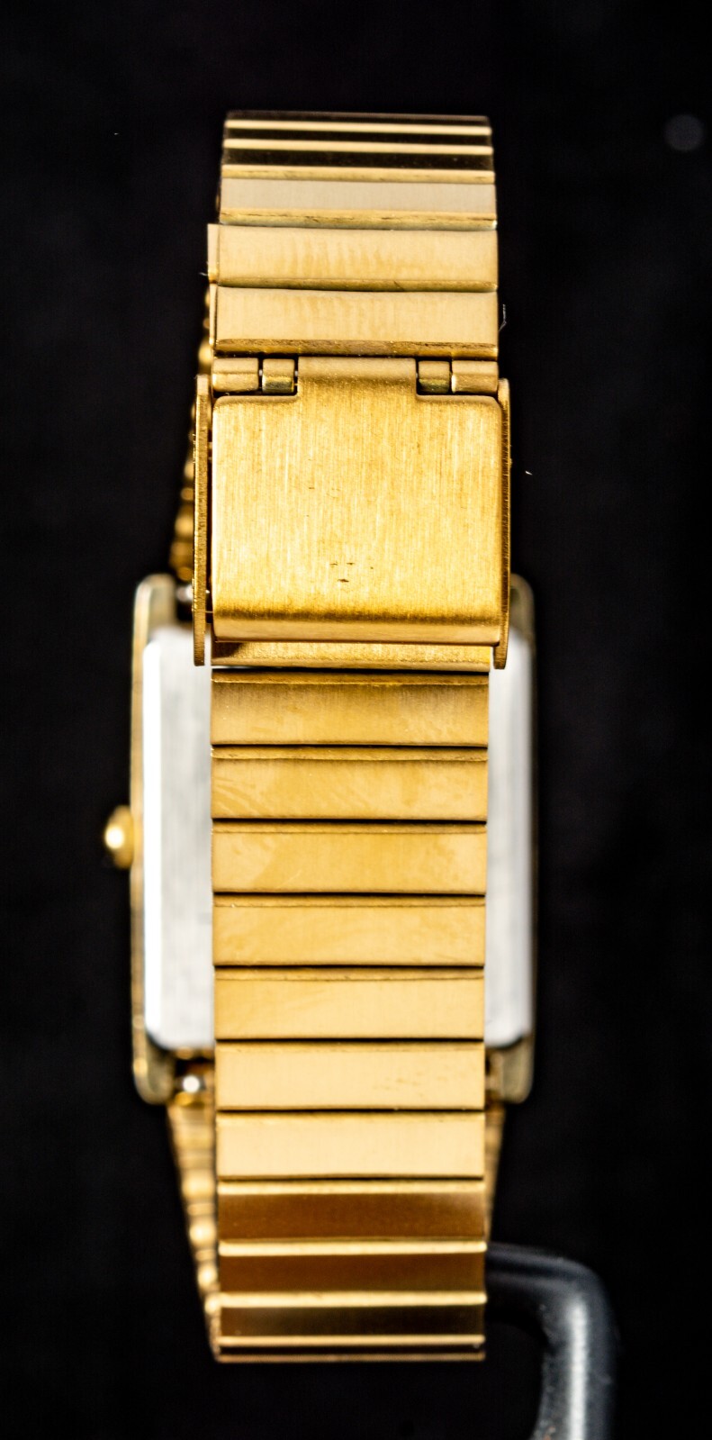 Ricoh Gold-Plated Rectangular Men’s Quartz Dress Watch– Working, 25 x 26mm Case