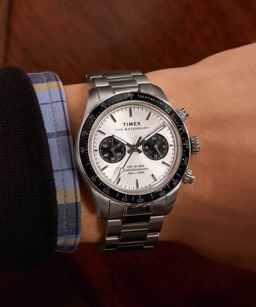 TIMEX Waterbury Heritage Chronograph TW2Y19200 Silver 39mm Unisex Quartz Watch