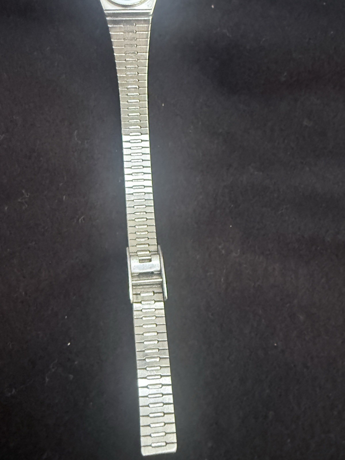 Armitron Digital Wristwatch Silver Tone Oval Case Silver Dial Metal Bracelet