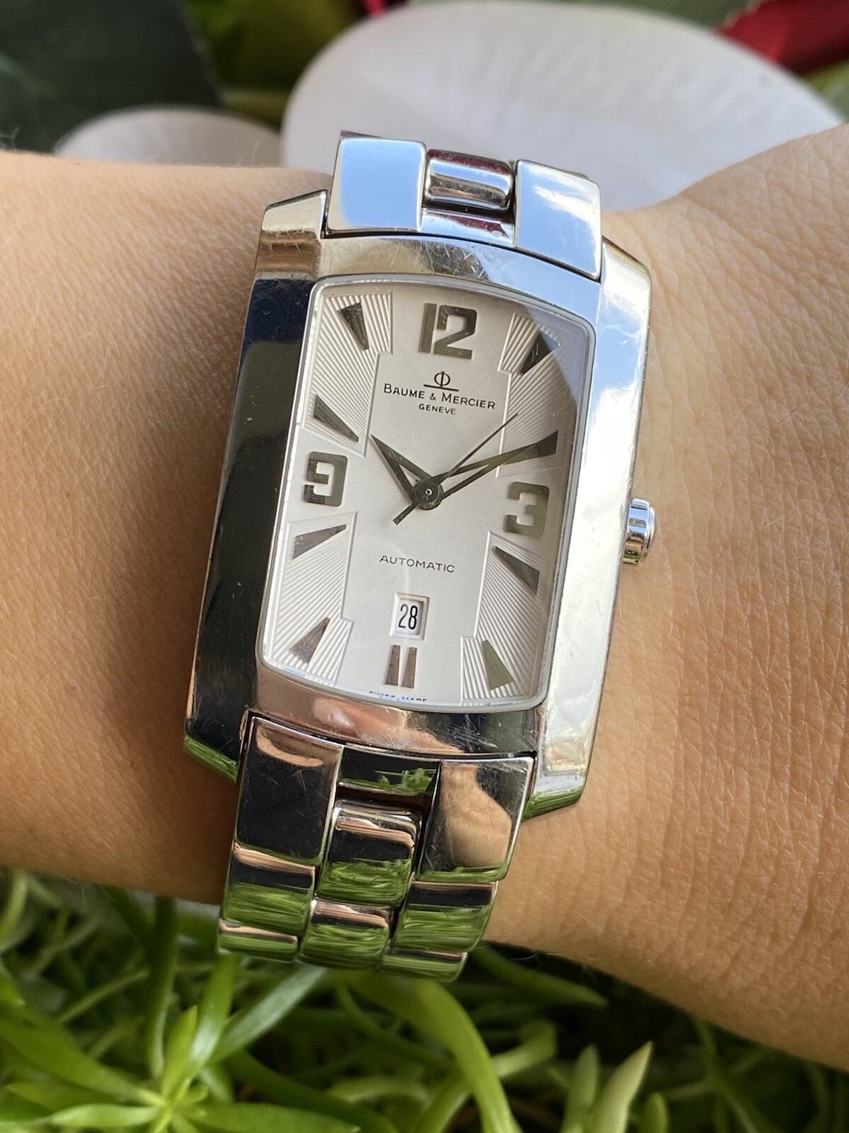 Baume & Mercier Hampton Milleis Watch 65308 Automatic Date Unisex Swiss Made