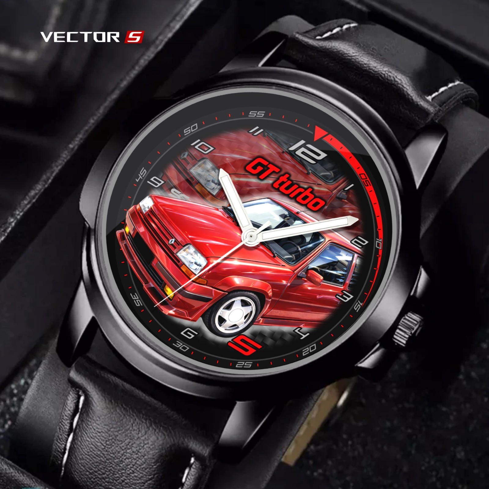 Wristwatch With Auto Renault 5 Gt Turbo Years 90 Sport Quartz Gadget
