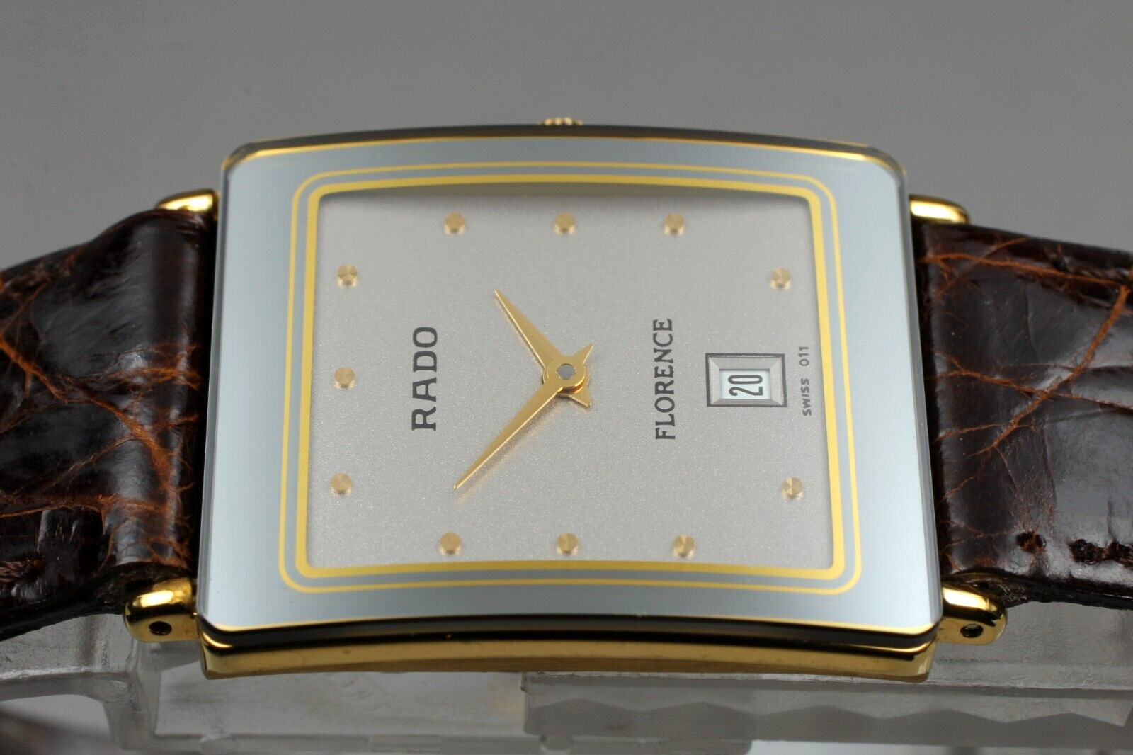 【N MINT】 RADO Florence 160.3605.2N Gray 24mm Men’s Quartz Vintage Watch JAPAN
