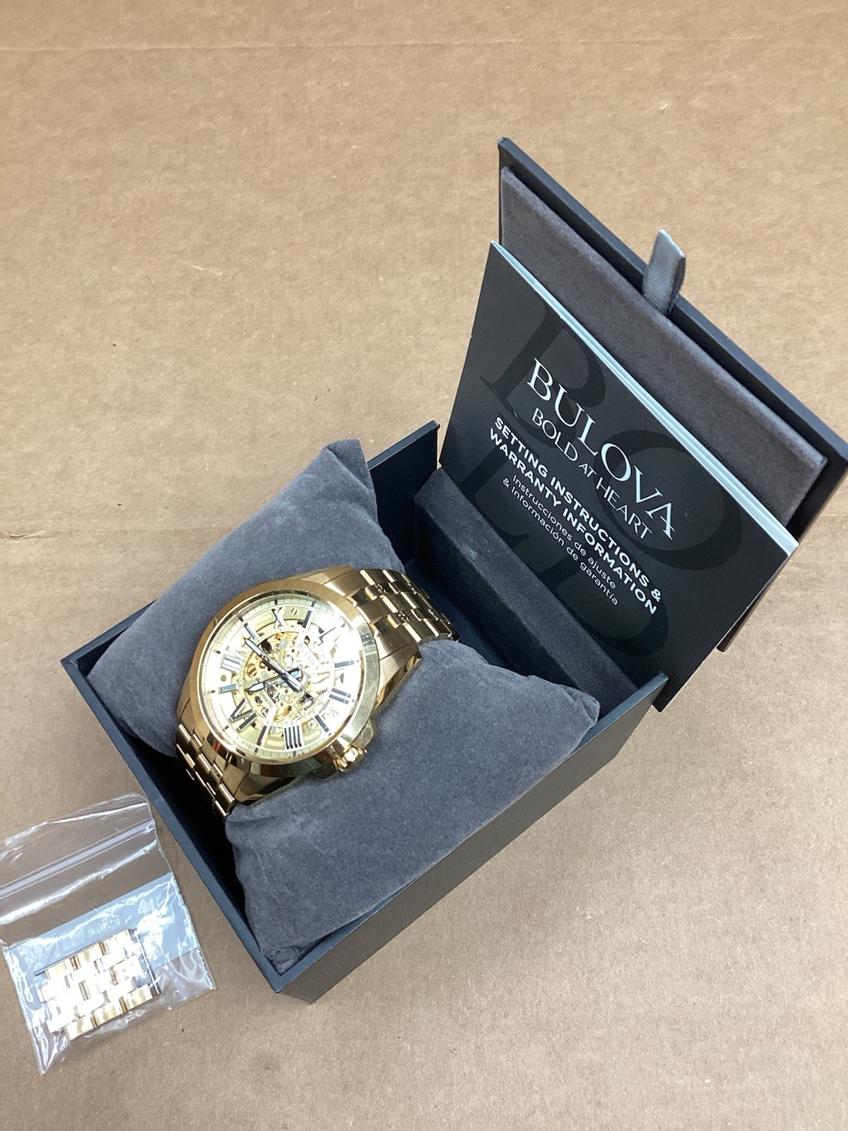 Bulova Men’s Sutton Chrono Automatic Gold-Tone Watch 43mm 97A162
