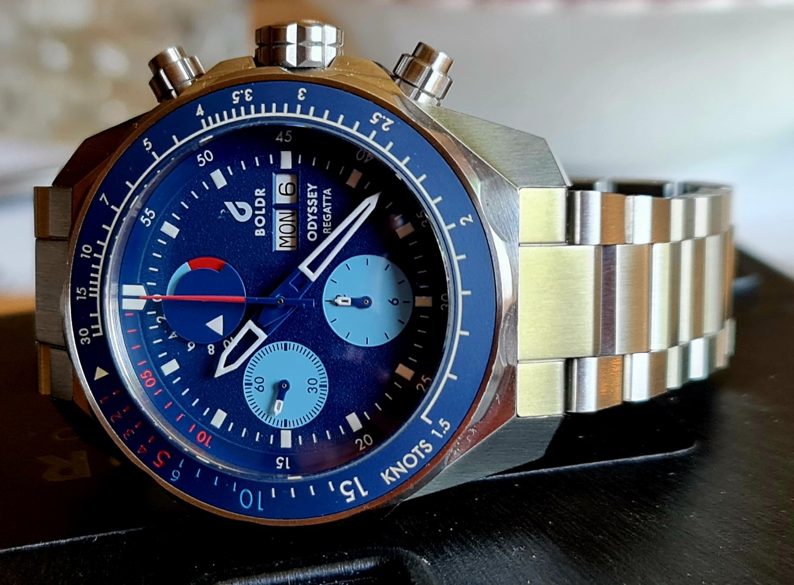 BOLDR ODYSSEY REGATTA ADMIRAL WATCH BLUE DIAL #058/100 FULL KIT BEAUTIFUL