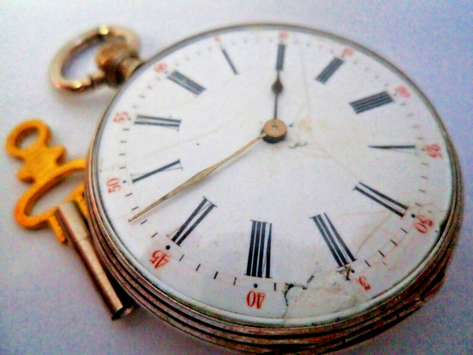 ANTIQUE VICTORIAN 1880 CYLINDER 8 JEWELS SILVER POCKET WATCH,EXCELLENT WORKING
