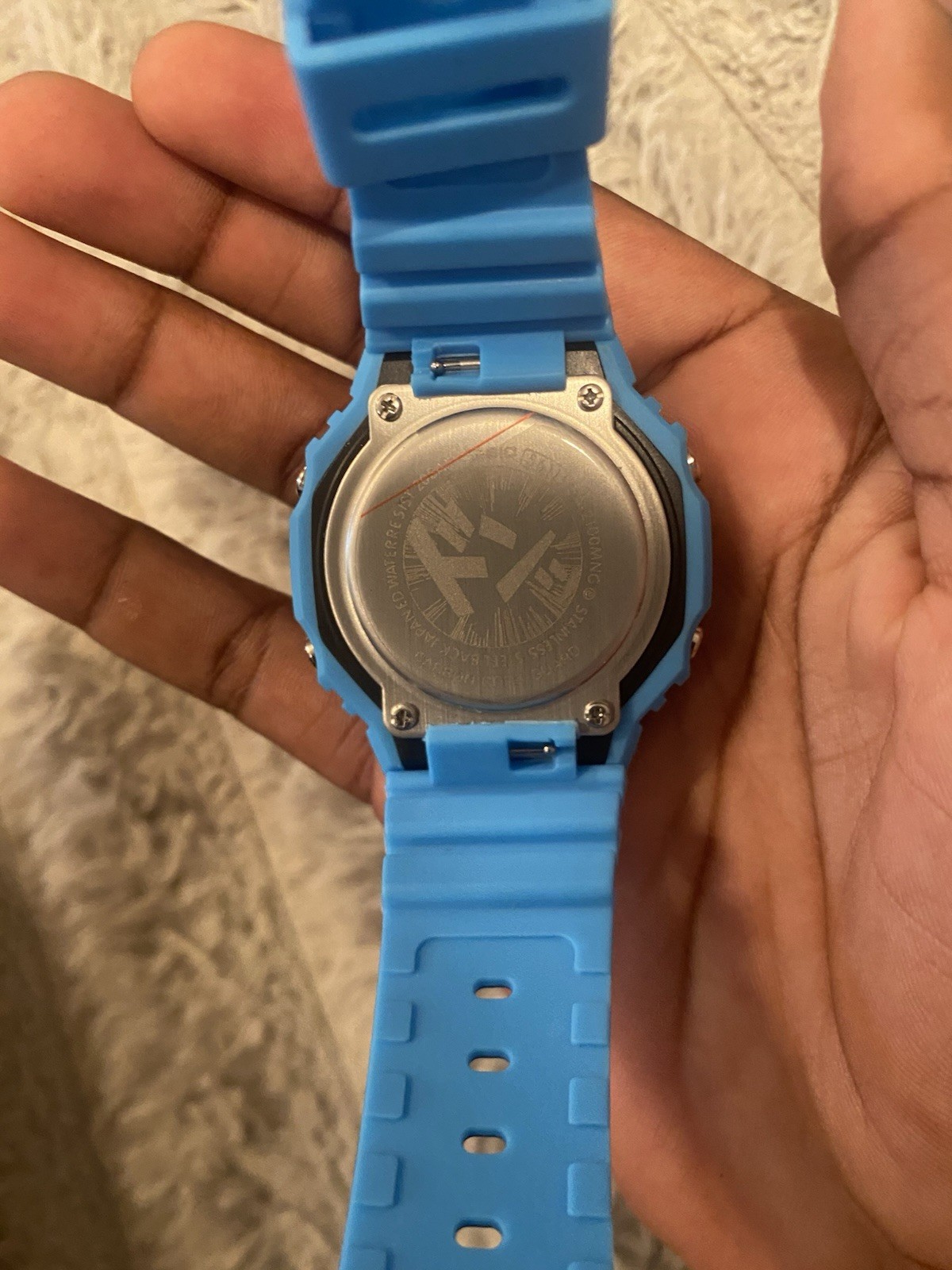 Casio G-SHOCK Blue Resin Analog-Digital Quartz 200m 45mm Wristwatch