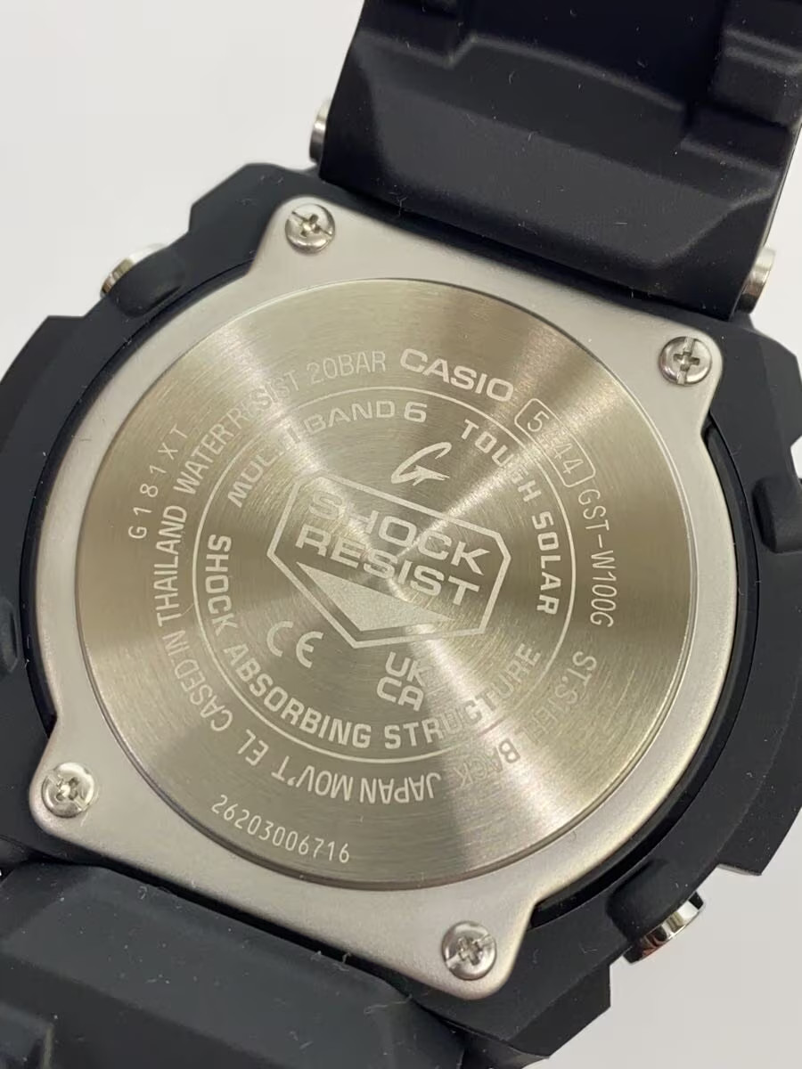 CASIO Solar Watch G SHOCK Analog Digital BLK GST W100G 1BJF