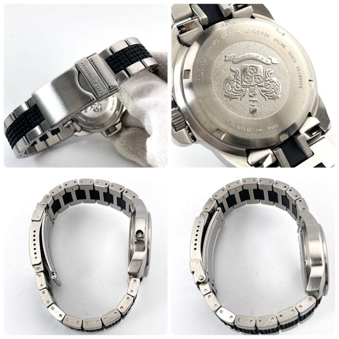 HAMILTON Wristwatch Khaki Stainless Steel Quartz Black Authentic From Japan