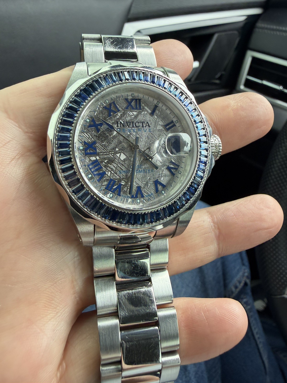 SUPER RARE Invicta COSC Meteorite Dial Sapphire Bezel 5ctw Swiss Made Auto #5172