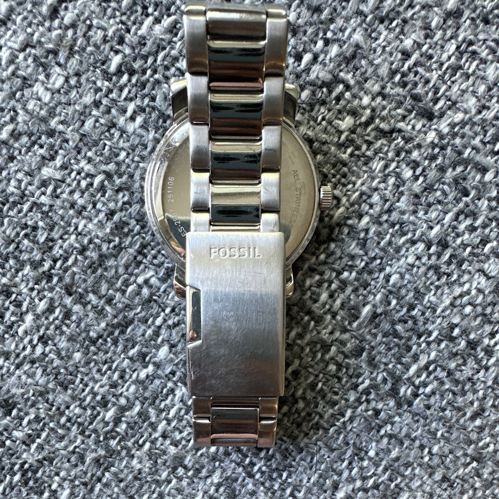 Fossil Women ES-2967 Multi-Dial Quartz Silver Dial SS Bracelet 35mm 5ATM