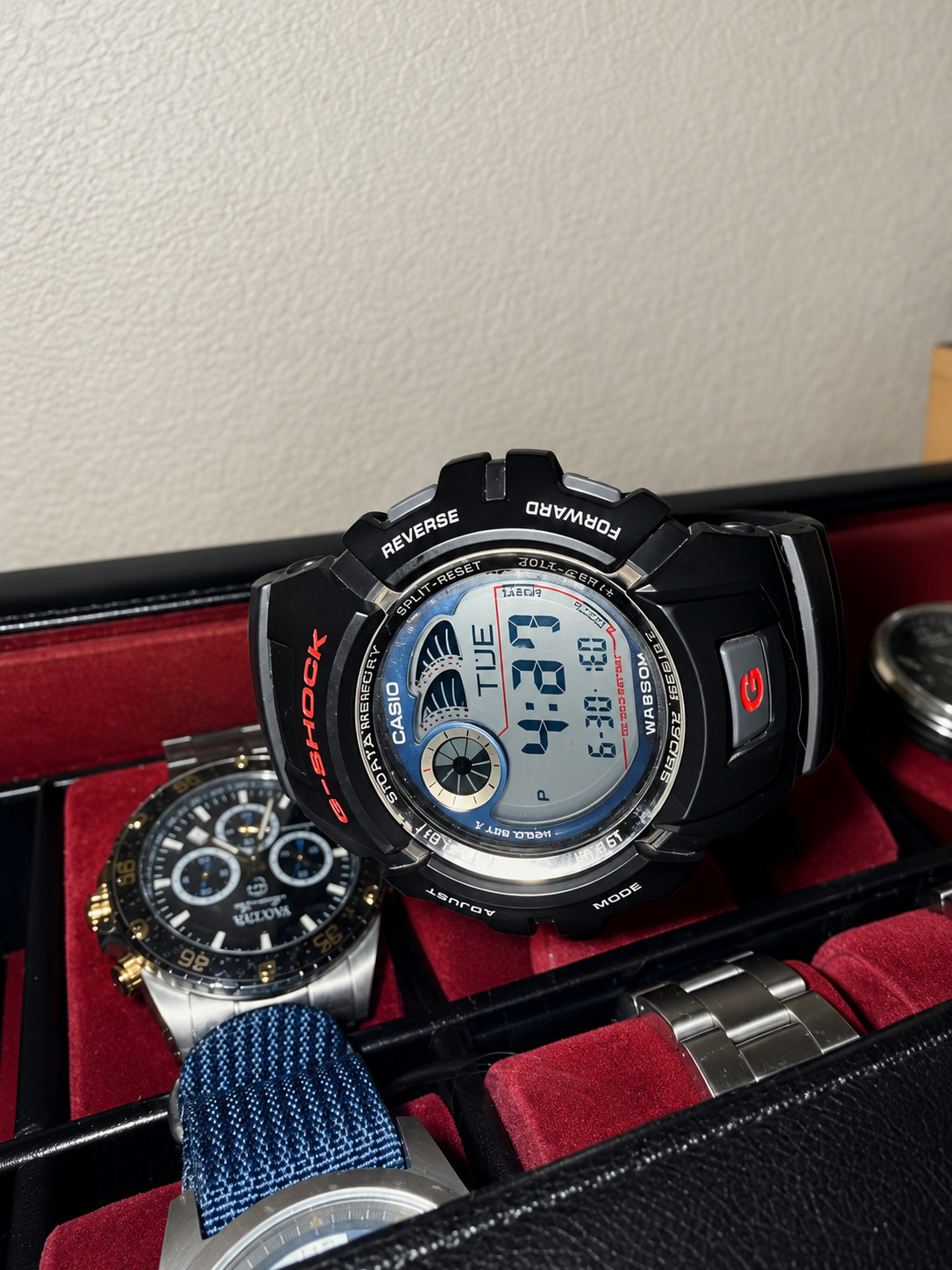 Casio G-SHOCK 45.9mm Black Stainless Steel/Resin Case, Black Resin Strap, Men’s