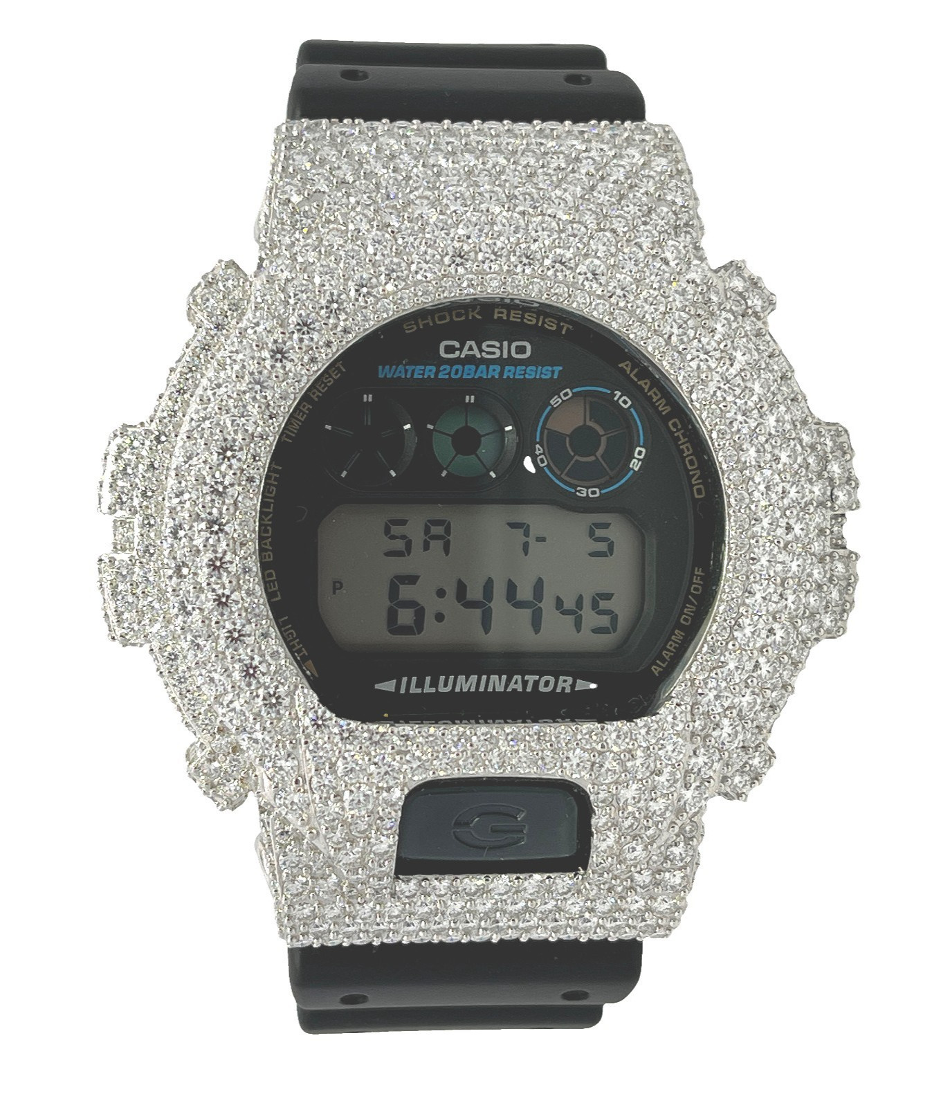 Moissanite VVS G-Shock DW-6900 Iced Out Bezel Digital Watch