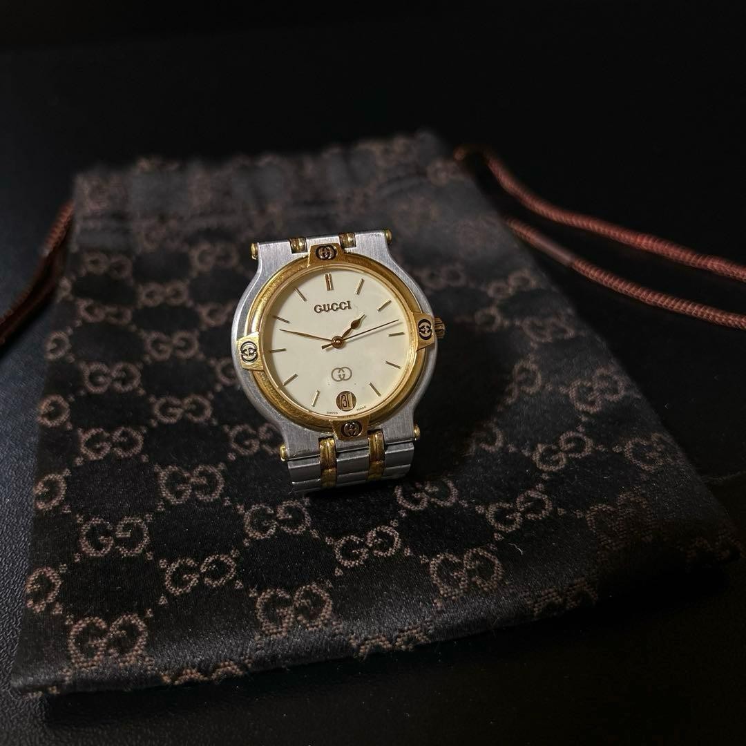 GUCCI Watch, Quartz, Two-Tone From,Japan