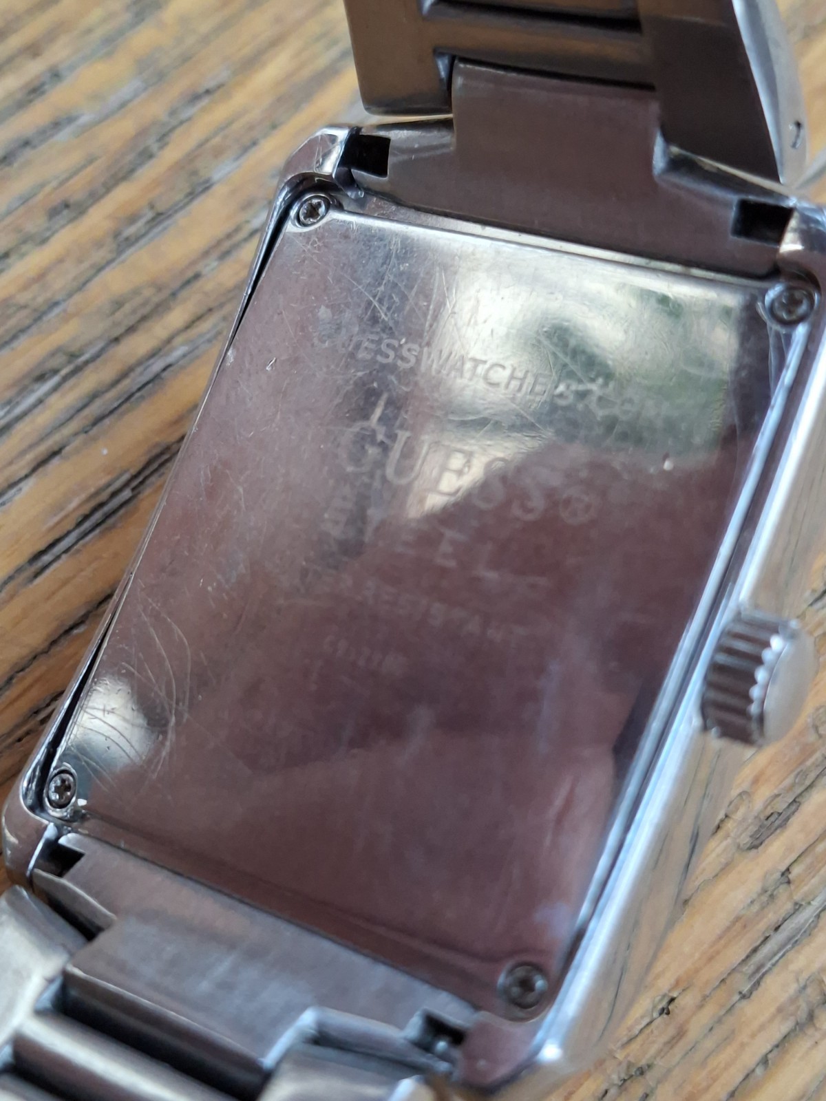 GUESS STEEL rectangle multifunction men’s watch