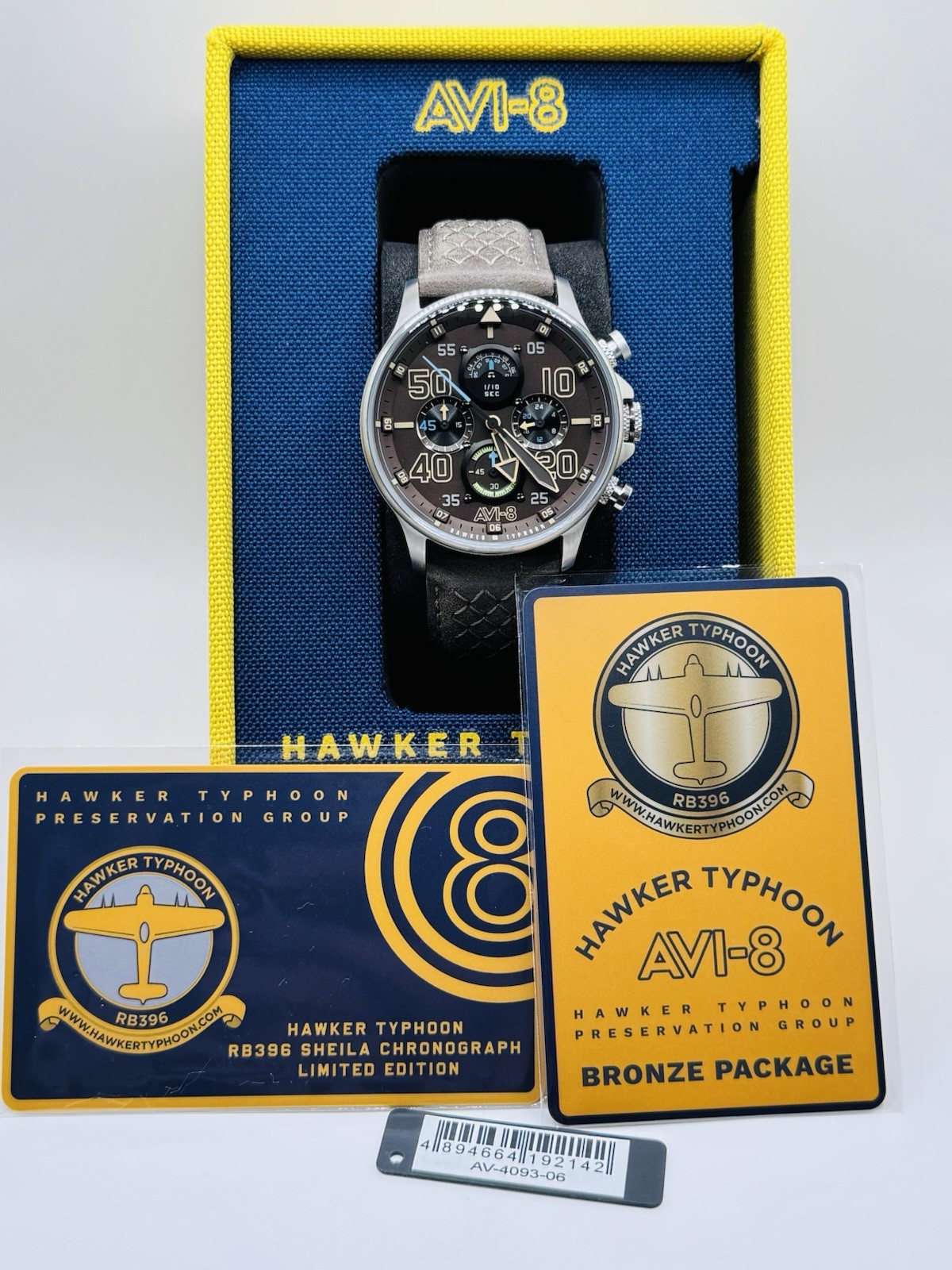 AVI-8 Hawker Typhoon Sheila RB396 Limited Edition Collectors Club Chronograph