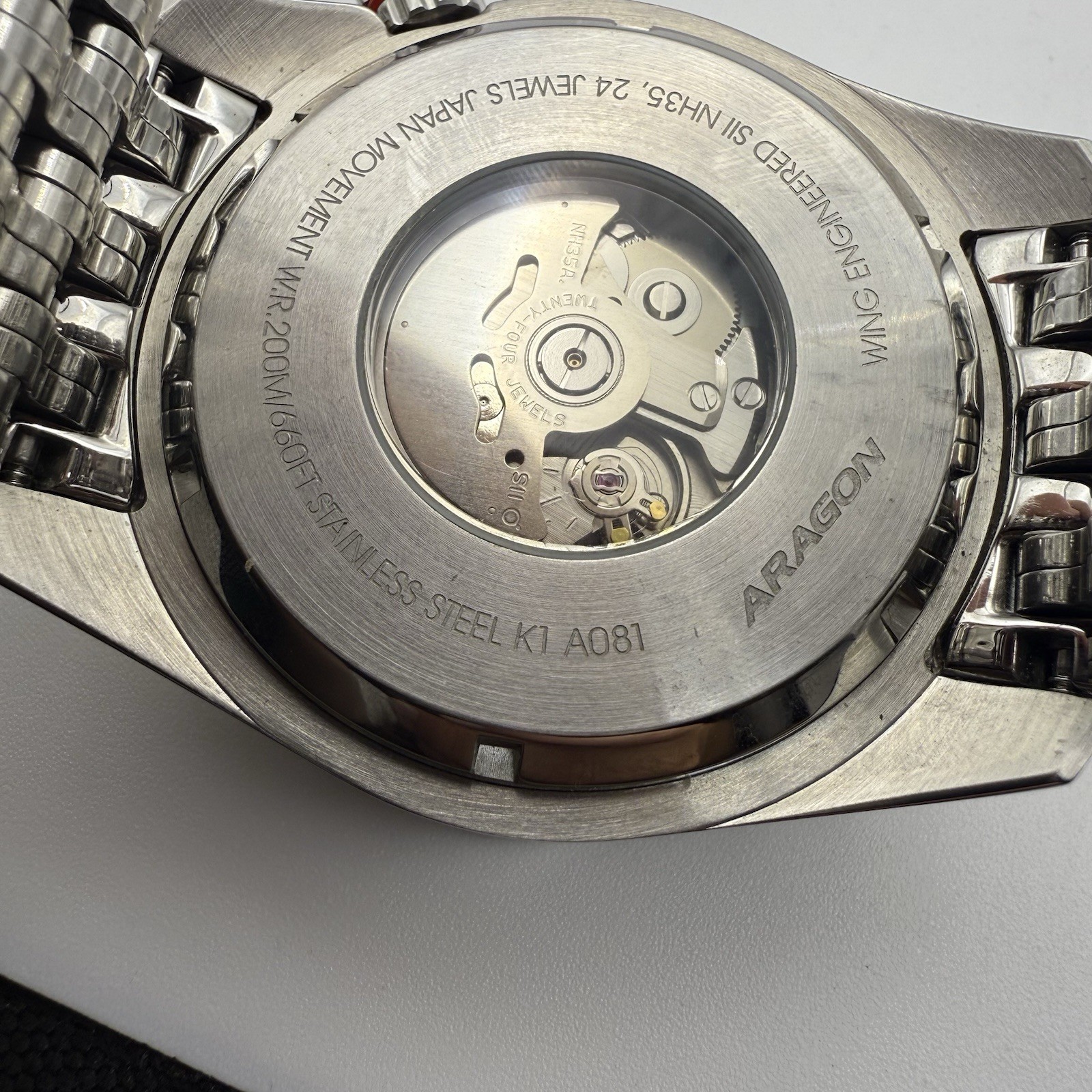 Aragon Sea Charger A081 Automatic Dive Watch Blue Dial NH35 200M 52mm Stainless