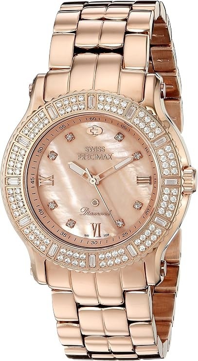 Swiss Precimax Women’s SP13328 Tribeca Diamond Analog Display Swiss Quartz Gold