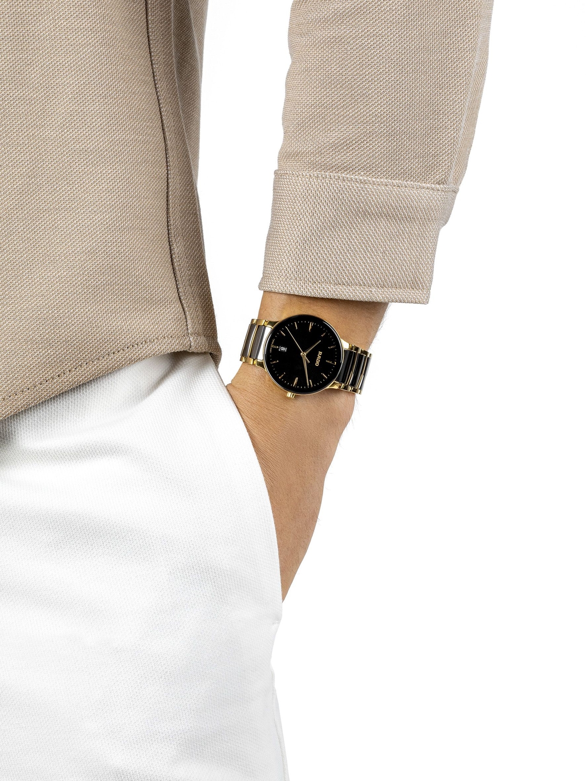 New Rado Centrix Stainless Steel Black Dial Men’s Watch R30022152