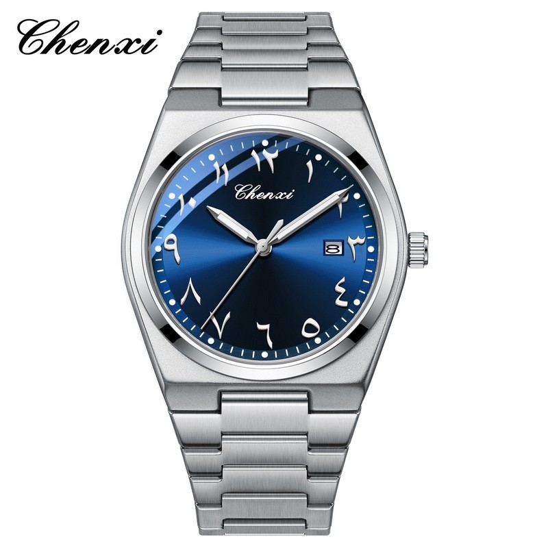 CHENXI Men Eastern Arabic Numerals Dial Luminous Calendar Business Quartz Watch