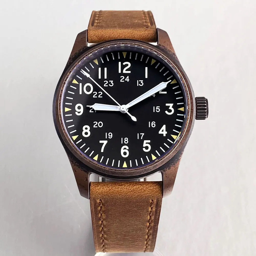Tandorio 20ATM Pilot Retro Diver Automatic Men Watch For Japan NH35/Miyota 8215